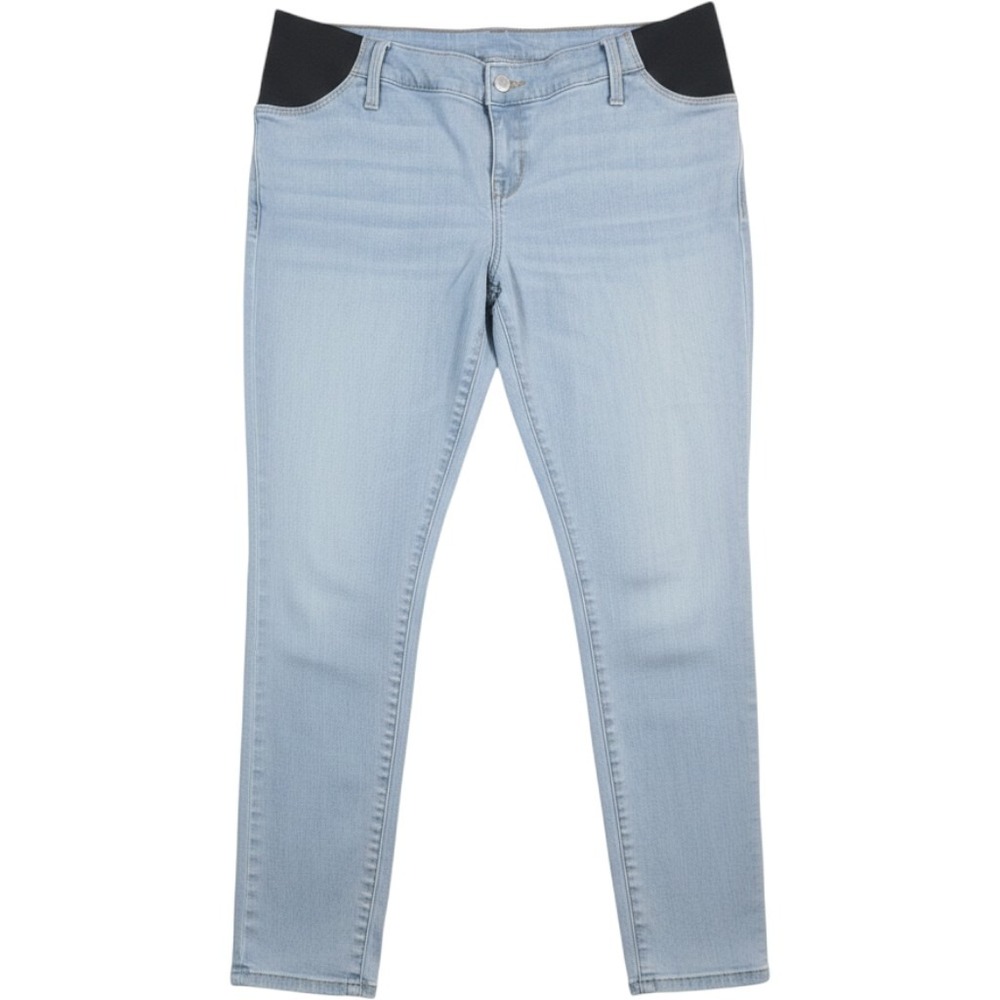 Isabel Maternity NWT Sz 12 Light Blue Skinny Jeans Under Belly Stretch